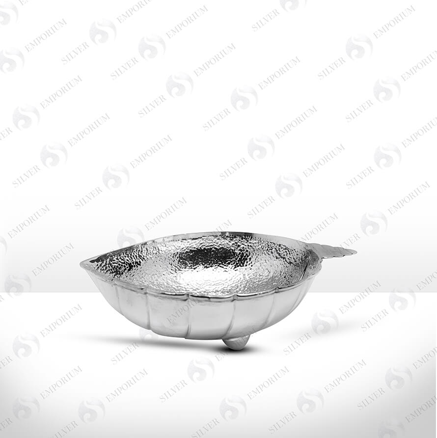 Silver Leaf Shaped Bowl
