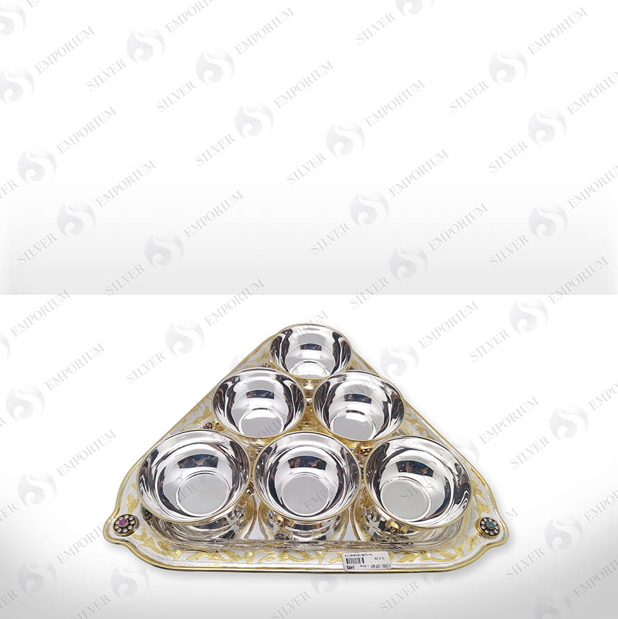 Silver Bowl and Halwa Set