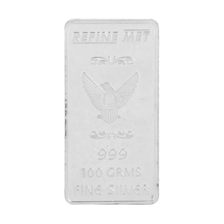 Pure Silver 999 Rectangle Coin (Silver) 100 Grams