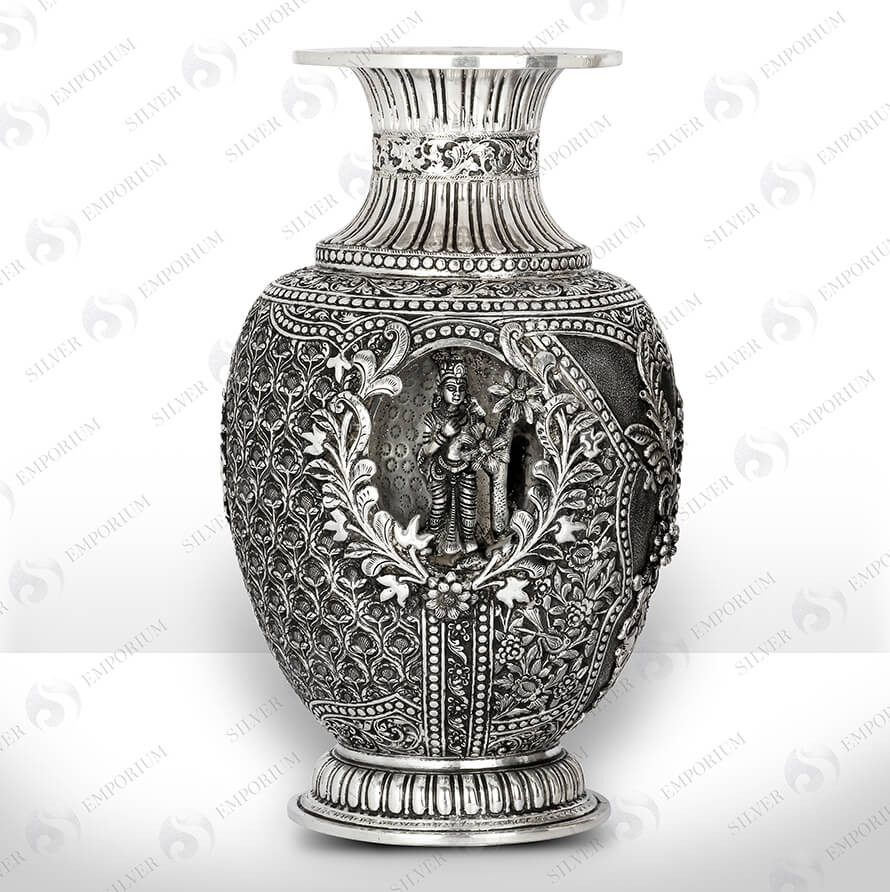 Pure Silver Flower Pot