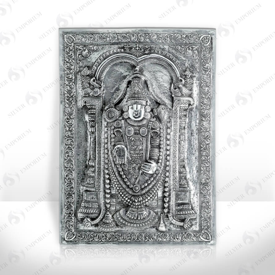 Silver Painting Inspired by Tirupati Balaji