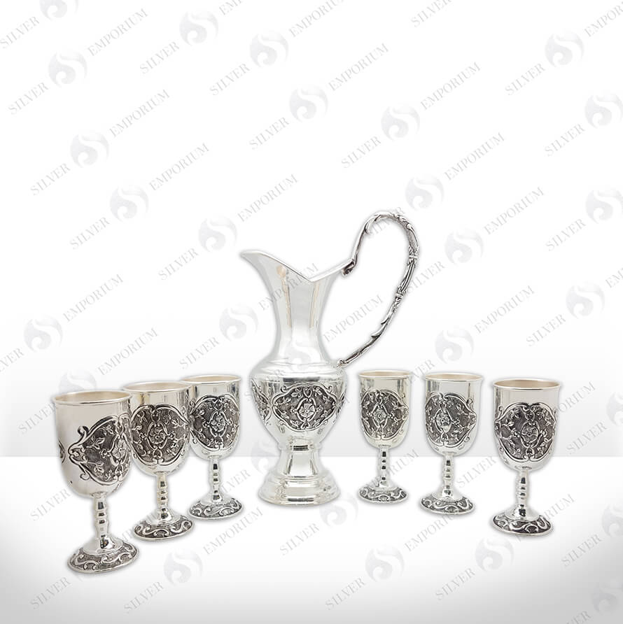 Silver Arabian Art Surahi