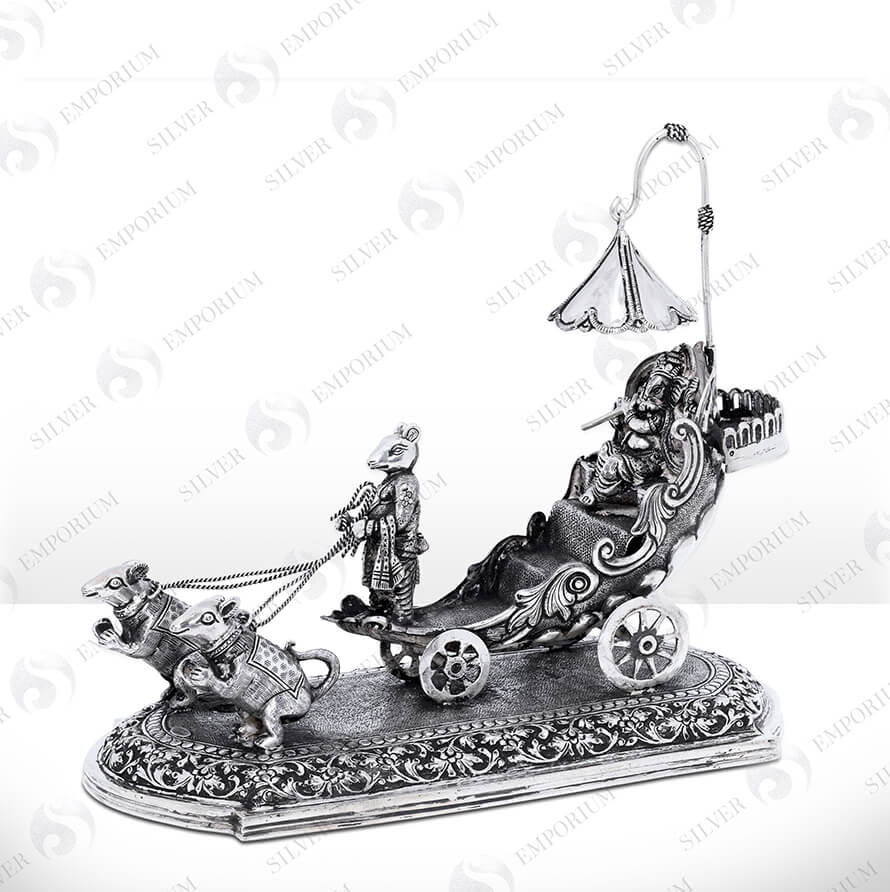 Lord Ganesh Traveling on Rath