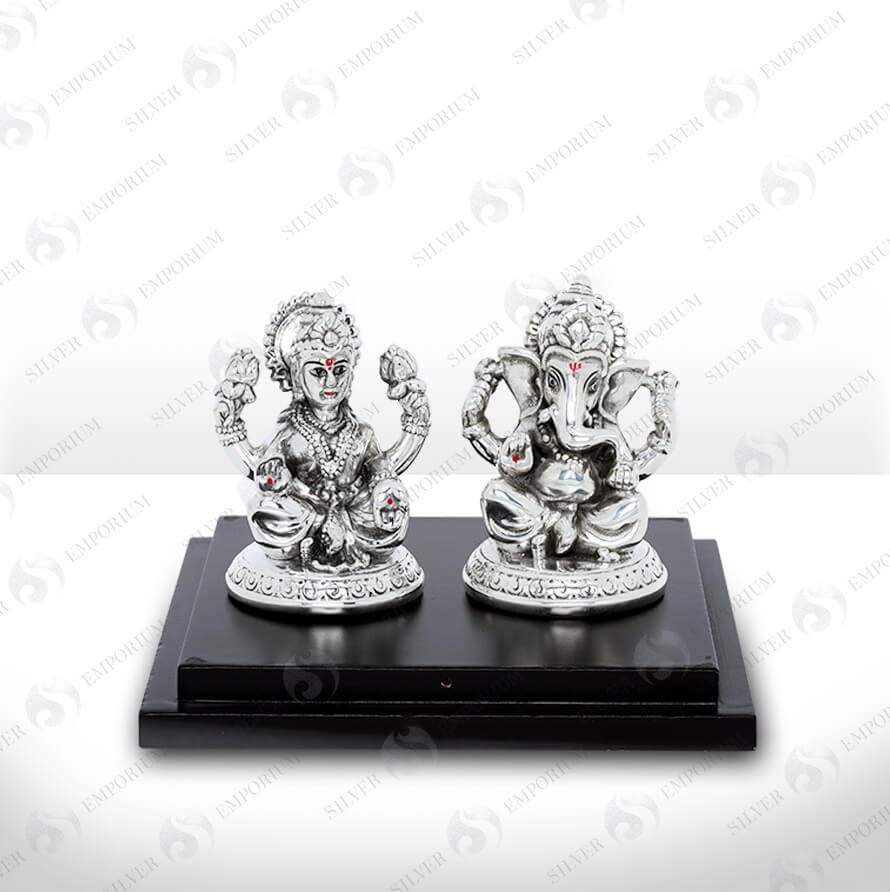 Silver Ganeshji & Laxmiji