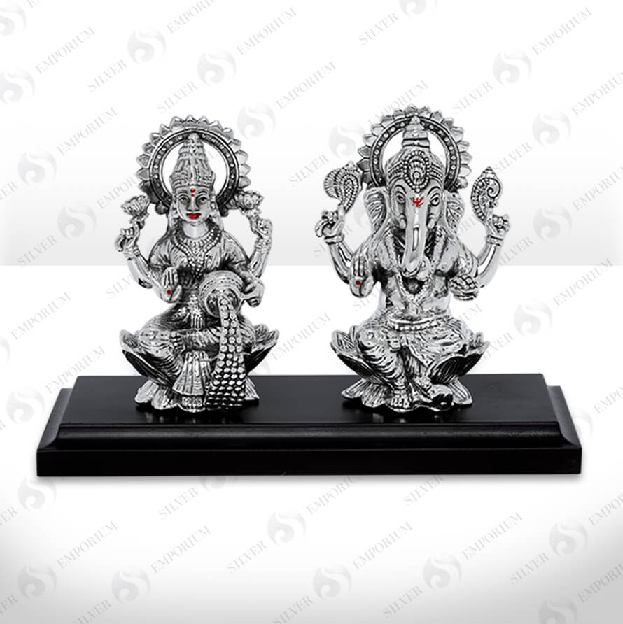 Silver Ganeshji & Laxmiji