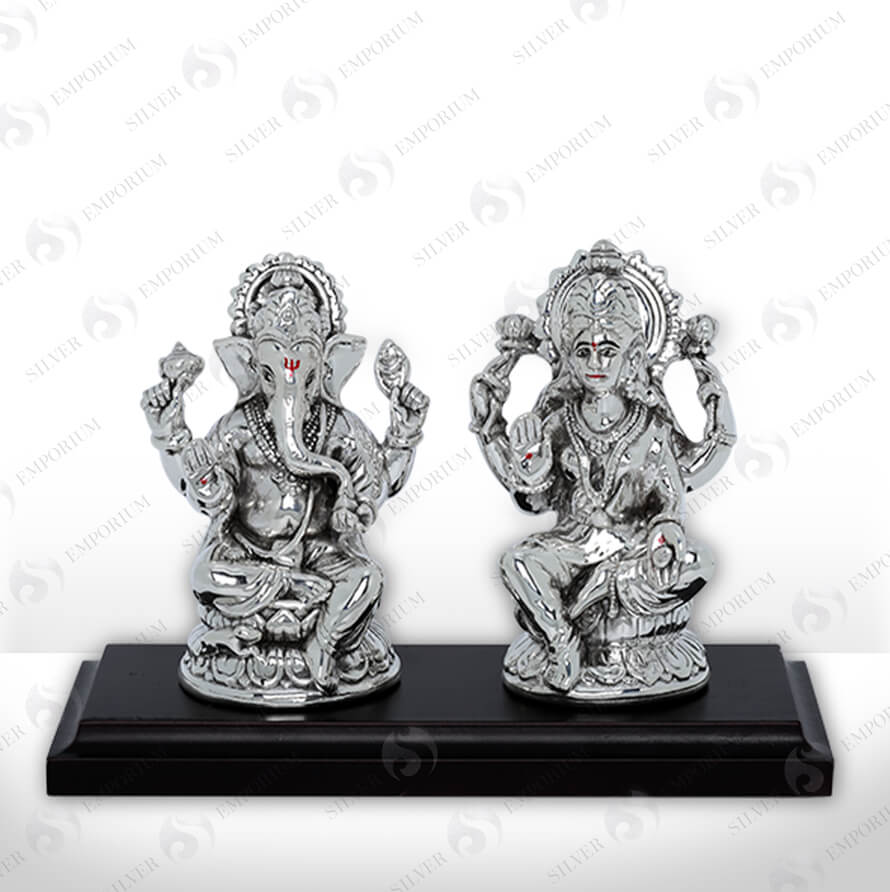 Silver Ganeshji & Laxmiji