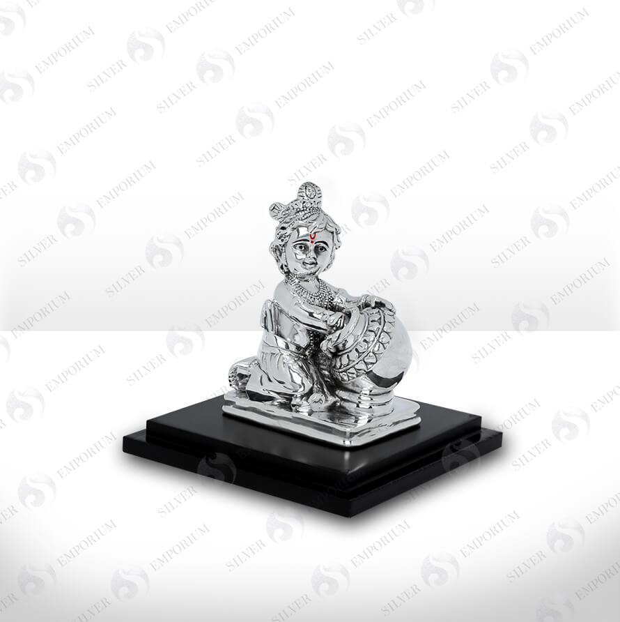 Silver Laddu Gopal ki Murti
