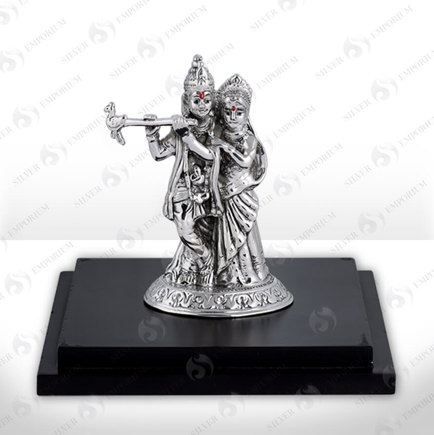 Silver Krishna Tadha Murti