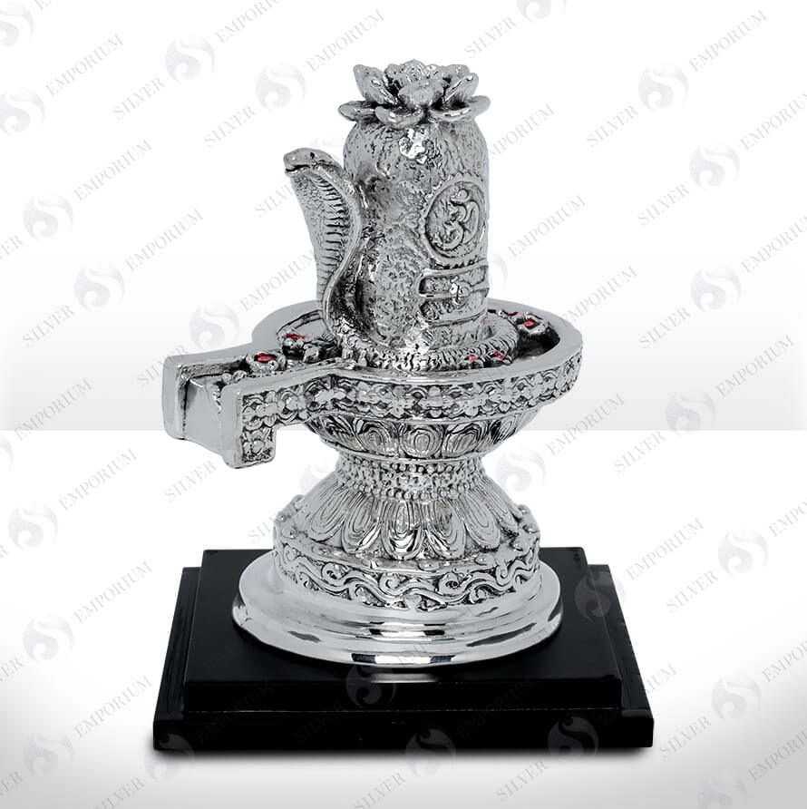 Pure Silver Shivling 