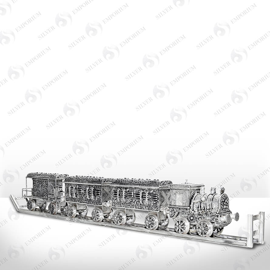 Silver Vintage Style Train