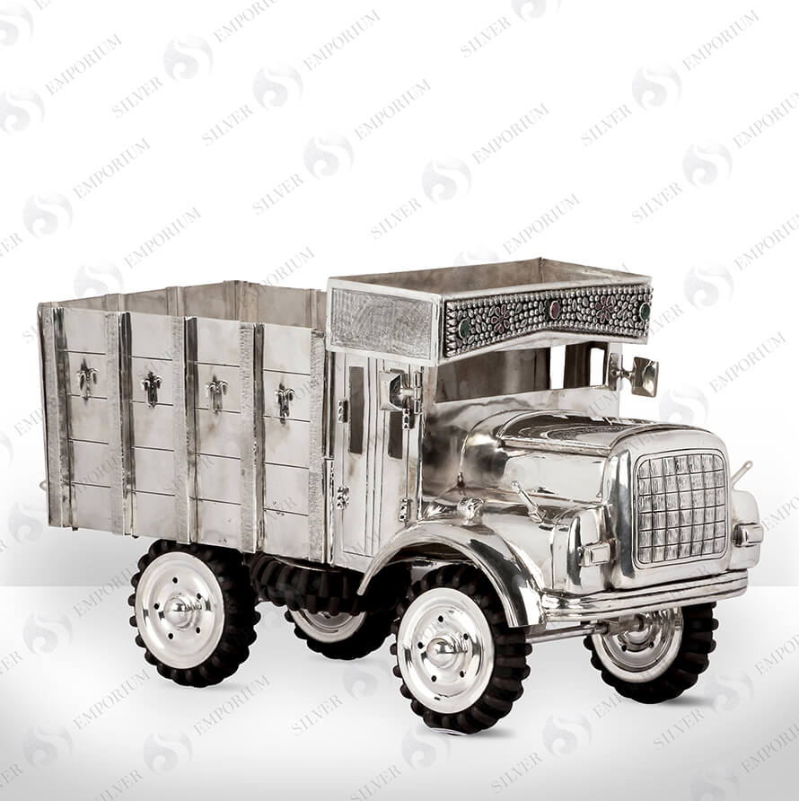 Silver Vintage Style truck